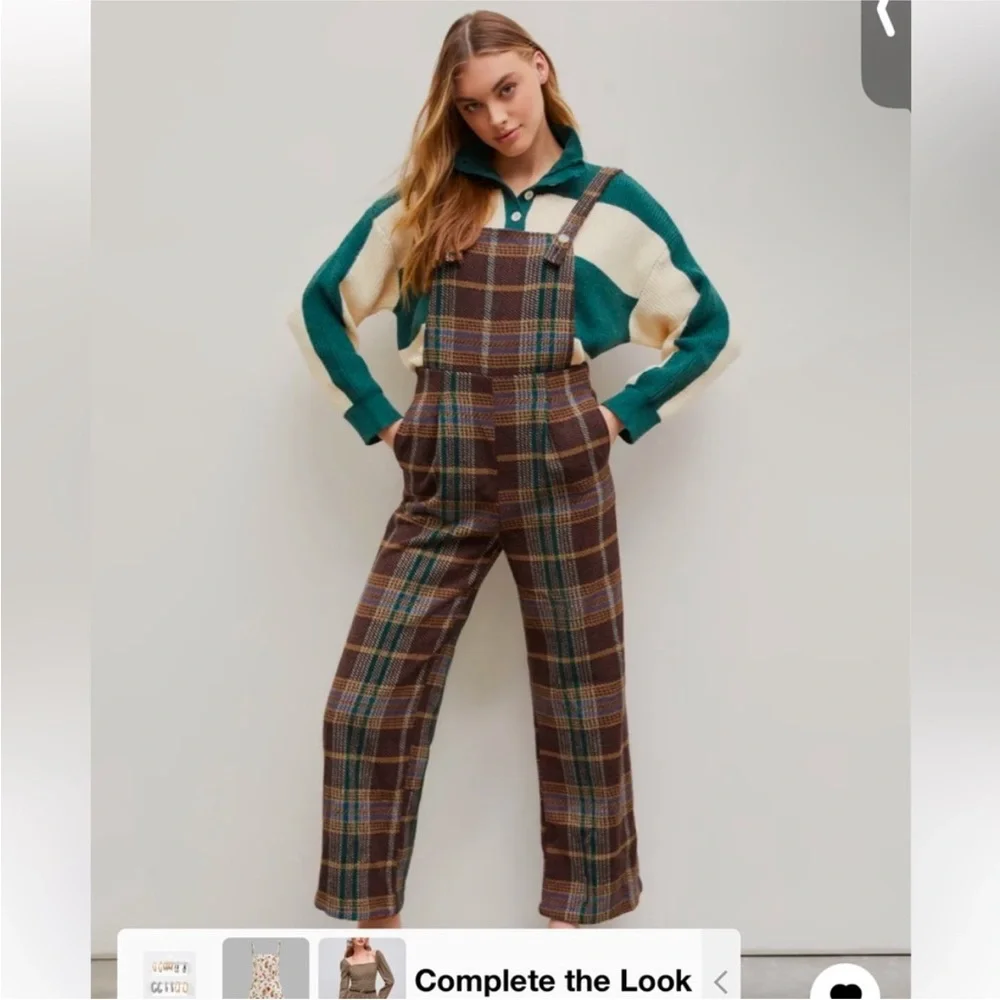 Cider Brown and Orange Plaid Garment - Picture 3 of 4